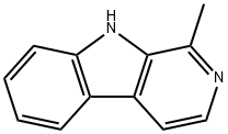 1-メチル-9H-ピリド[3,4-b]インドール 化学構造式