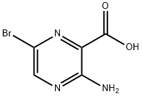 3-氨基-6-溴吡嗪-2-甲酸, 486424-37-7, 结构式