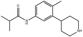 2-METHYL-N-[4-METHYL-3-(4-PIPERIDINYL)PHENYL]PROPANAMIDE 结构式