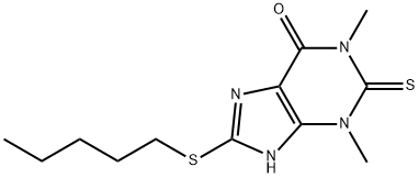 2,7-Dihydro-1,3-dimethyl-8-(pentylthio)-2-thioxo-1H-purin-6(3H)-one|