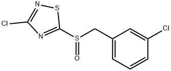 3-CHLORO-5-(3-CHLOROBENZYLSULFINYL)-1,2,4-THIADIAZOLE, 486997-74-4, 结构式