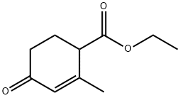 4-(エトキシカルボニル)-3-メチル-2-シクロヘキセン-1-オン 化学構造式