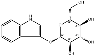 3-吲哚基-beta-D-吡喃葡萄糖苷, 487-60-5, 结构式