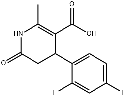 4-(2,4-Difluorophenyl)-1,4,5,6-tetrahydro-2-methyl-6-oxo-3-pyridinecarboxylic ac Structure