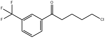 5-クロロ-1-オキソ-1-(3-トリフルオロメチルフェニル)ペンタン 化学構造式