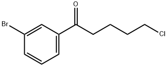 1-(3-溴苯基)-5-氯戊烷-1-酮 结构式