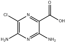 3,5-二氨基-6-氯吡嗪-2-羧酸, 4878-36-8, 结构式