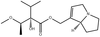 (2R)-2-Hydroxy-2-[(R)-1-methoxyethyl]-3-methylbutanoic acid [(7aS)-2,3,5,7a-tetrahydro-1H-pyrrolizin-7-yl]methyl ester Struktur
