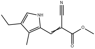 2-Propenoicacid,2-cyano-3-(4-ethyl-3-methyl-1H-pyrrol-2-yl)-,methylester(9CI) 化学構造式