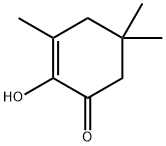 2-ヒドロキシ-3,5,5-トリメチル-2-シクロヘキセン-1-オン 化学構造式