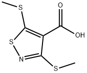 4-Isothiazolecarboxylic acid, 3,5-bis(methylthio)- Structure