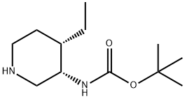 Carbamic acid, [(3S,4S)-4-ethyl-3-piperidinyl]-, 1,1-dimethylethyl ester (9CI),488728-06-9,结构式