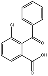 2-ベンゾイル-3-クロロ安息香酸 化学構造式