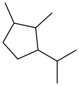 1-Isopropyl-2,3-dimethylcyclopentane,489-20-3,结构式