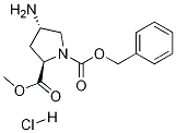 (2R,4S)-N1-CBZ-4-氨基吡咯烷-2-羧酸甲酯盐酸盐 结构式