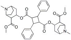 bis[2-(methoxycarbonyl)-8-methyl-8-azabicyclo[3.2.1]oct-3-yl] 2,4-diphenylcyclobutane-1,3-dicarboxylate, stereoisomer Struktur