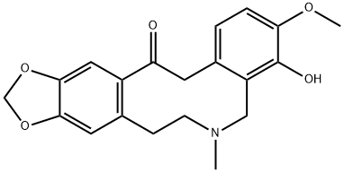 5,7,8,15-テトラヒドロ-4-ヒドロキシ-3-メトキシ-6-メチル[1,3]ベンゾジオキソロ[5,6-e][2]ベンゾアゼシン-14(6H)-オン 化学構造式