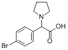 2-(4-溴苯基)-2-(吡咯烷-1-基)乙酸,490027-02-6,结构式