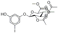 5-Iodoresorcinol-2’,3’,4’-tri-O-acetyl-β-D-glucuronide Methyl Ester Structure