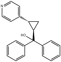反式-2-(4-吡啶基)-ALPHA,ALPHA-二苯基环丙烷甲醇, 4904-00-1, 结构式