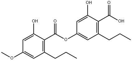 2-Hydroxy-4-(2-hydroxy-4-methoxy-6-propylbenzoyloxy)-6-propylbenzoic acid|