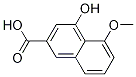 2-Naphthalenecarboxylic acid, 4-hydroxy-5-Methoxy- 化学構造式