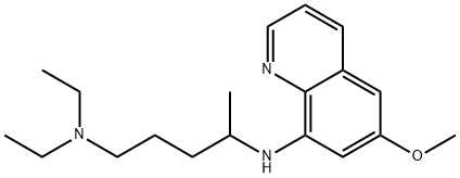 N1,N1-二乙基-N4-(6-甲氧基-8-喹啉基)-1,4-戊二胺, 491-92-9, 结构式
