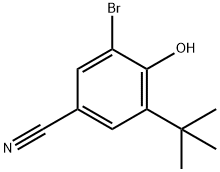 3-Bromo-5-tert-butyl-4-hydroxybenzonitrile,4910-06-9,结构式