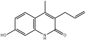 2(1H)-Quinolinone, 7-hydroxy-4-methyl-3-(2-propenyl)- (9CI) Structure