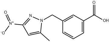 3-[(5-甲基-3-硝基-1H-吡唑-1-基)甲基]苯甲酸, 491831-82-4, 结构式