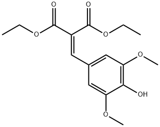 PROPANEDIOIC ACID, [(4-HYDROXY-3,5-DIMETHOXYPHENYL)METHYLENE]-, DIETHYL ESTER 结构式