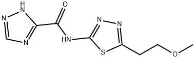 1H-1,2,4-Triazole-3-carboxamide,N-[5-(2-methoxyethyl)-1,3,4-thiadiazol-2-yl]-,491866-57-0,结构式