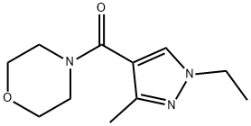 Morpholine, 4-[(1-ethyl-3-methyl-1H-pyrazol-4-yl)carbonyl]- (9CI) Structure