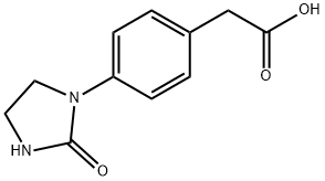 [4-(2-オキソ-1-イミダゾリジニル)フェニル]酢酸 化学構造式