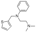 N,N-ジメチル-N′-フェニル-N′-(2-チエニルメチル)-1,2-エタンジアミン 化学構造式