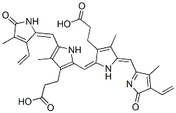 3-[2-[(Z)-[(5Z)-3-(2-carboxyethyl)-5-[(4-ethenyl-3-methyl-5-oxo-pyrrol -2-yl)methylidene]-4-methyl-pyrrol-2-ylidene]methyl]-5-[(Z)-(3-ethenyl -4-methyl-5-oxo-pyrrol-2-ylidene)methyl]-4-methyl-1H-pyrrol-3-yl]propa noic acid|