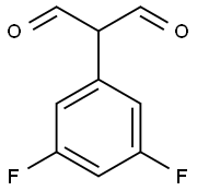 2-(3,5-ジフルオロフェニル)マロンジアルデヒド 化学構造式