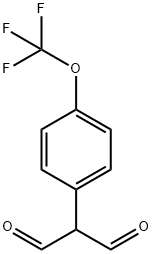 2-(4-トリフルオロメトキシフェニル)マロンジアルデヒド 化学構造式