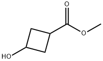 3-ヒドロキシシクロブタンカルボン酸メチル 化学構造式