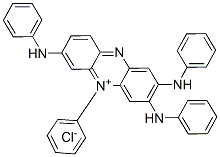 5-phenyl-2,3,7-tris(phenylamino)phenazinium chloride Struktur