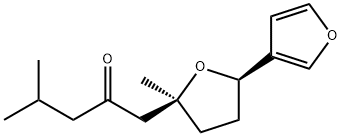 (2S,5R)-5-(3-フリル)-2-(2-オキソ-4-メチルペンチル)-2-メチルテトラヒドロフラン 化学構造式
