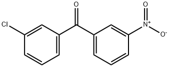 (3-氯苯基)(3-硝基苯基)甲酮 结构式
