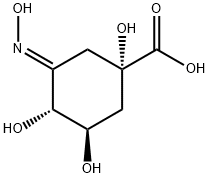 Cyclohexanecarboxylic acid, 1,3,4-trihydroxy-5-(hydroxyimino)-, (1S,3R,4R,5E)- (9CI)|