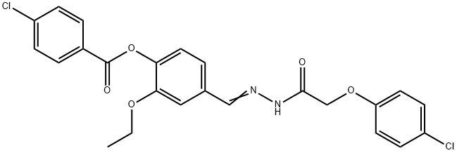 4-{2-[(4-chlorophenoxy)acetyl]carbohydrazonoyl}-2-ethoxyphenyl 4-chlorobenzoate Structure