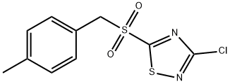 3-CHLORO-5-(4-METHYLBENZYLSULFONYL)-1,2,4-THIADIAZOLE,494763-26-7,结构式