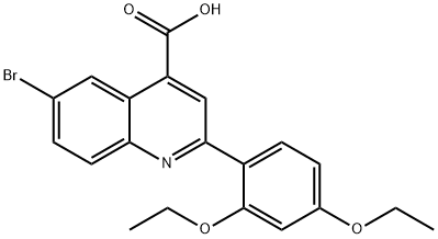 6-BROMO-2-(2,4-DIETHOXY-PHENYL)-QUINOLINE-4-CARBOXYLIC ACID Struktur