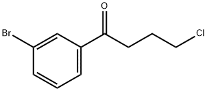 1-(3-ブロモフェニル)-4-クロロ-1-オキソブタン 化学構造式