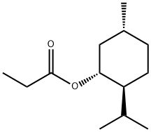 (1R,2S,5R)-5-メチル-2-イソプロピルシクロヘキサン-1-オールプロピオナート 化学構造式