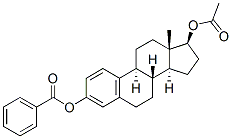estra-1,3,5(10)-triene-3,17beta-diol 17-acetate 3-benzoate, 4954-17-0, 结构式