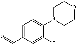 3-氟-4-吗啉-4-基苯甲醛,495404-90-5,结构式